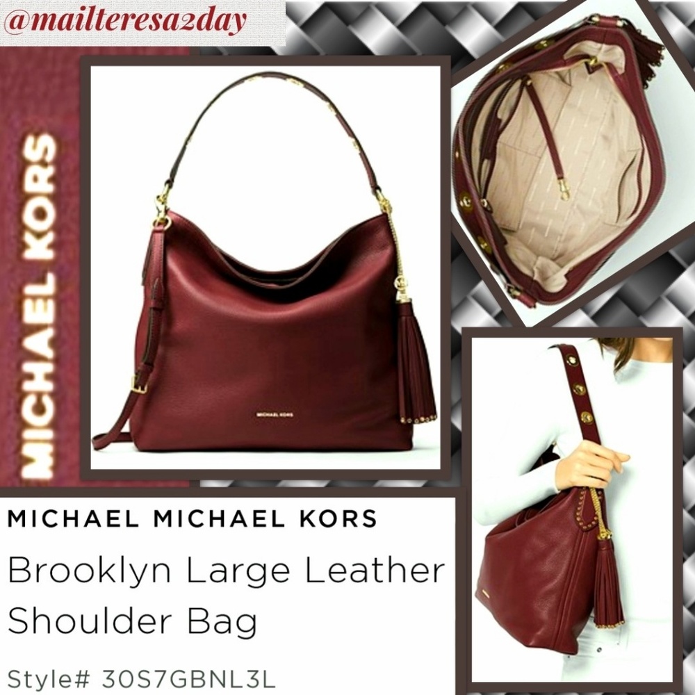 💖NEW MICHAEL KORS 'BROOKLYN' LARGE LEATHER BAG